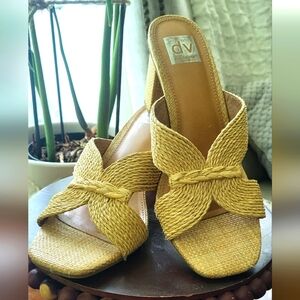 DV by Dolce Vita Tan Mules with Bow Detail